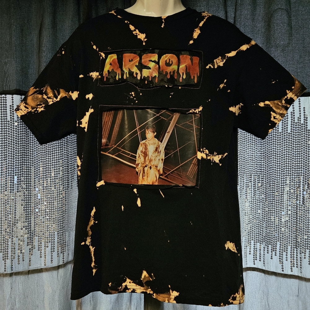 BTS Jhope Arson homemade grunge rock tshirt